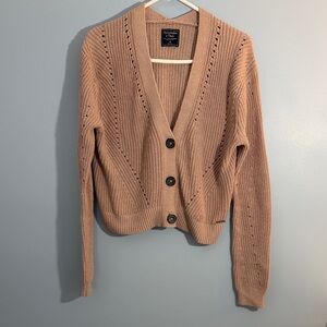 Abercrombie & Fitch Women's dusty rose Cardigan SZ M
